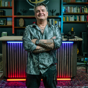 Michael Haas Gitarrist der Band Slebied alias The Mighty Ratinger